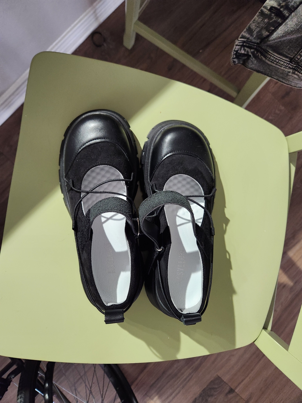 Asylum Black Platform Athletic Mary Janes - Picture 2 of 6